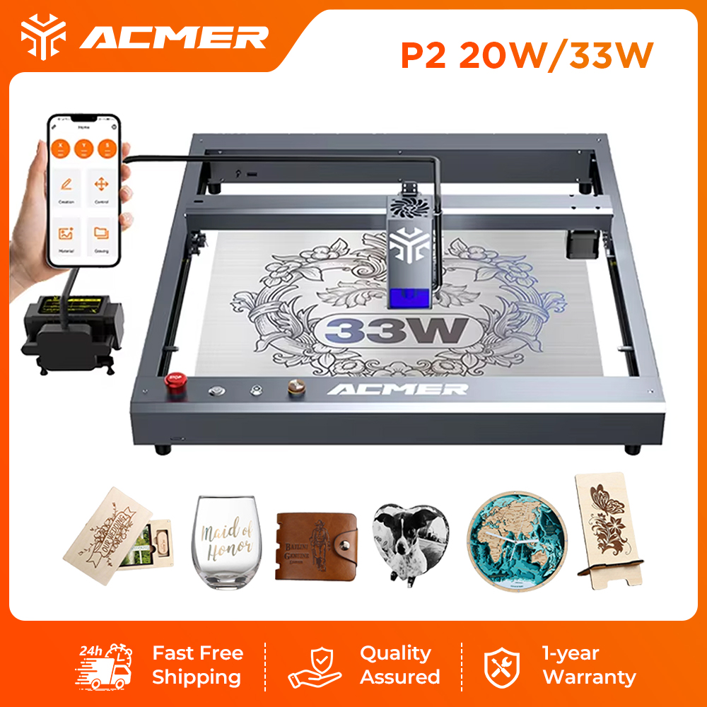 Industrial Laser Engraver - ACMER P2 33W 레이저 조각 및